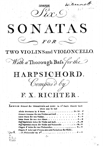 Richter - 6 Trio Sonatas