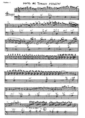 Vitali - Ciaconna - Original Version - Violin and Continuo (1st three pages only!)