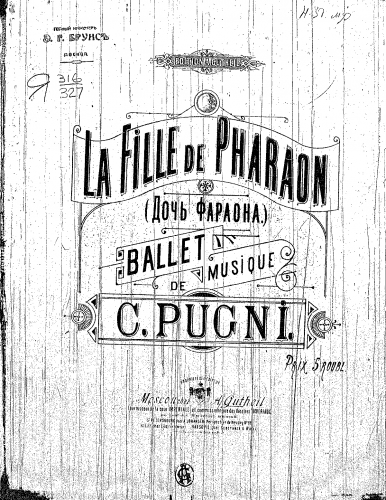 Pugni - The Pharaoh's Daughter - Complete Ballet For Piano solo (Composer) - Score