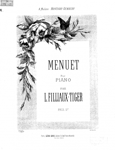 Filliaux-Tiger - Menuet - Score