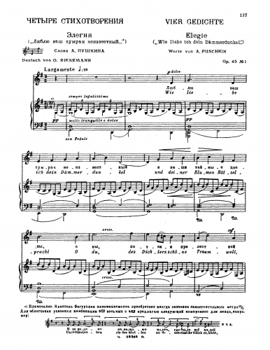 Medtner - Chetyre stichotvoreniia Op. 45 - Score