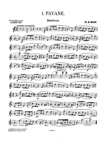 Widor - 3 Pièces - 1. Pavane