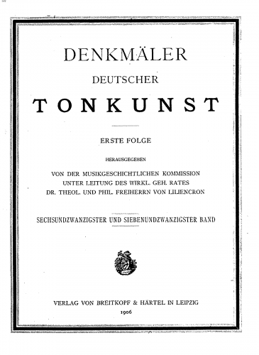 Walther - Gesammelte Werke fur Orgel - Score