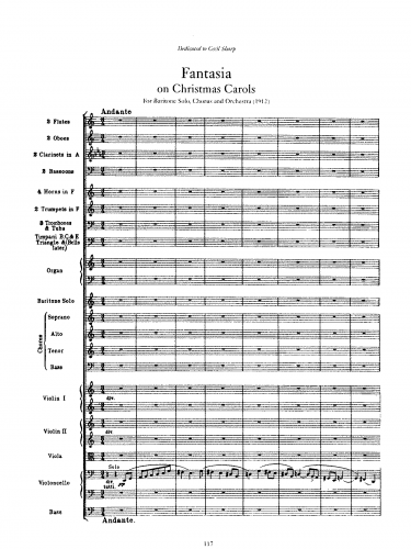 Vaughan Williams - Fantasia on Christmas Carols - Score