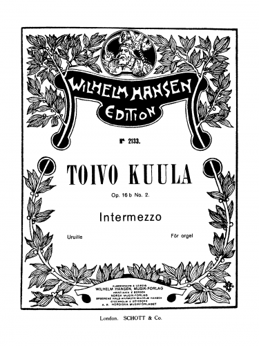 Kuula - 2 Pieces for Organ - 2. Intermezzo
