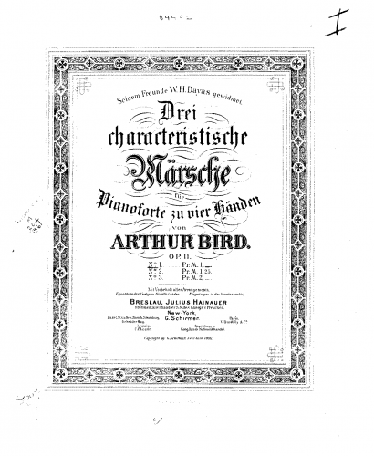 Bird - 3 characteristische Märsche - Score