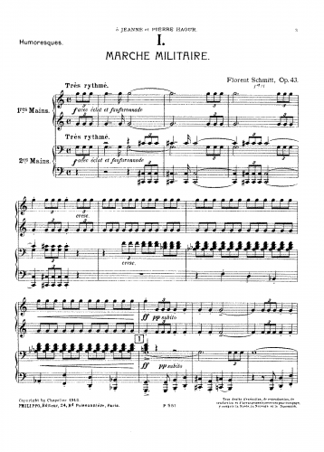 Schmitt - Humoresques, Op. 43 - Score