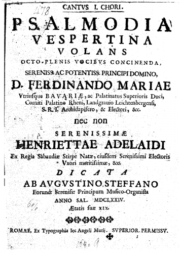 Steffani - Psalmodia vespertina volans