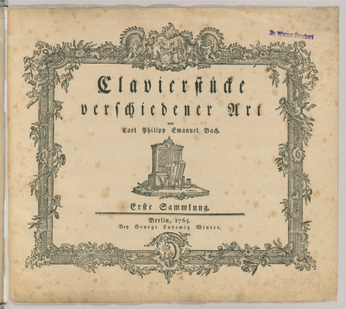 Bach - Clavierstücke verschiedener Art, Wq.112 - Score