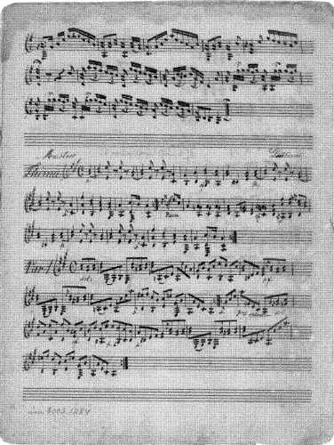 Giuliani - 6 Variations, Op. 2 - Manuscript (Incomplete)