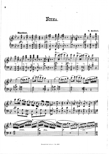 Vilbac - Fantaisie sur 'Norma' - Score