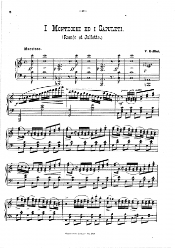 Vilbac - Fantaisie sur 'I Capuleti e i Montecchi' - Score