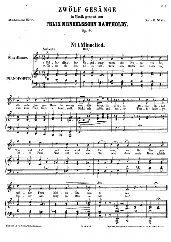 Hensel - 3 Gesänge - Score