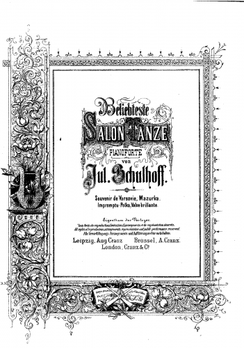 Schulhoff - Favourite Dances: Op. 30, 33, and 48 - Score