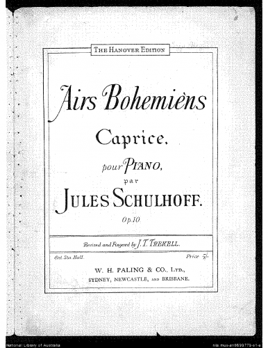 Schulhoff - Airs Bohemièns - Score