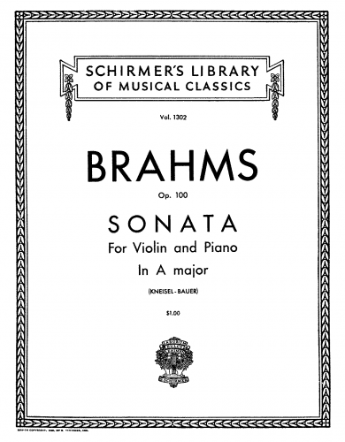 Brahms - Violin Sonata No. 2 - Scores and Parts - Violin part