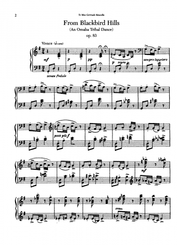 Beach - From Blackbird Hills, Op. 83 - Score