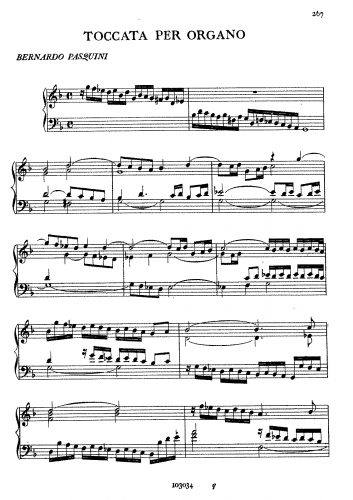 Pasquini - Toccata per Organo - Score