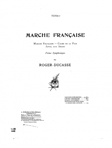 Roger-Ducasse - Marche française - Full Score