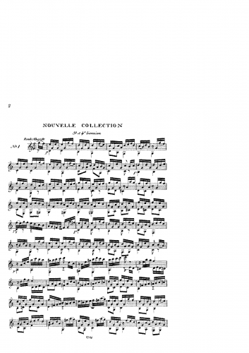 Carcassi - Douze Petites Pieces pour Guitare ou Lyre, Op. 3 - Score