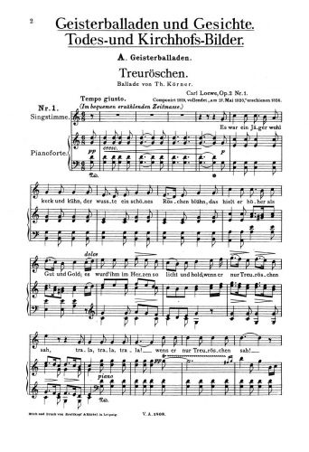 Loewe - 3 Balladen, Op. 2 - No. 2 Herr Oluf 