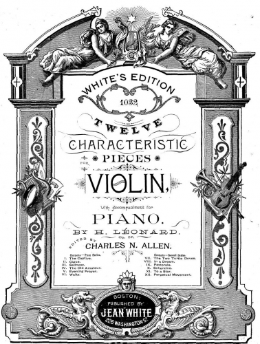 Léonard - 12 Characteristic Pieces, Op. 57 - Score and Violin Part