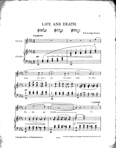 Coleridge-Taylor - Life and Death
