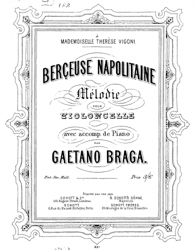 Braga - Berceuse napolitaine - Scores and Parts