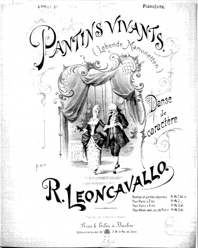 Leoncavallo - Pantins vivants ; Marionette Viventi ; Lebende Marionetten - For Violin and Piano (Composer)