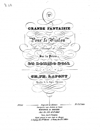 Lafont - Grande Fantasie No. 2 - Violin and Piano Parts
