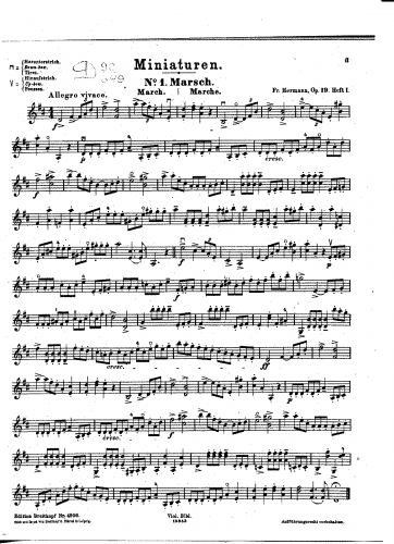 Hermann - Miniaturen - Score