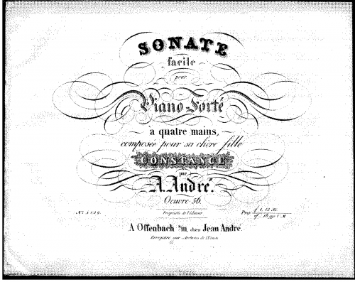 André - Sonate facile, Op. 56 - Score
