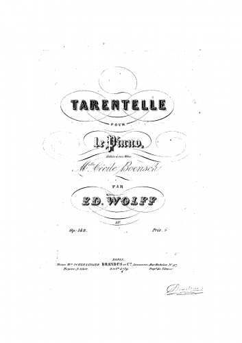 Wolff - Tarantelle, Op. 148 - Score