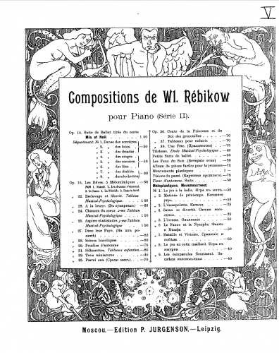 Rebikov - À la brume, Op. 23 - Score