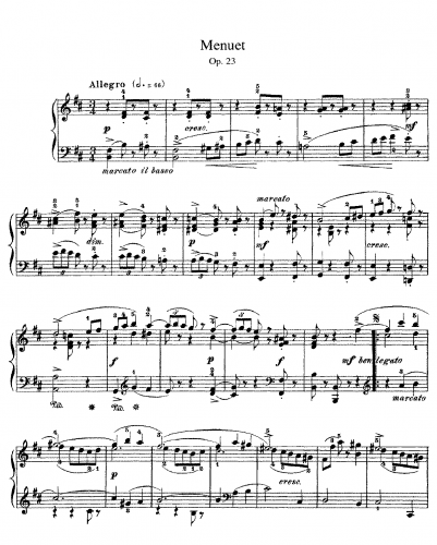 Chaminade - Menuet - Score