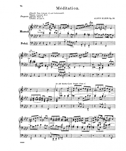 Klein - 12 Pieces for Organ - Organ Scores - Score