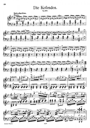 Lanner - Die Kosenden, Op. 128 - For Piano solo - Transcription for piano solo