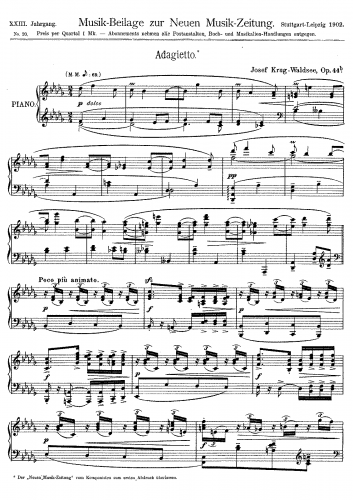 Krug-Waldsee - Adagietto, Op. 44b - Score