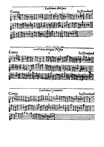 Dowland - Lachrimae, or Seven Tears - Scores and Parts