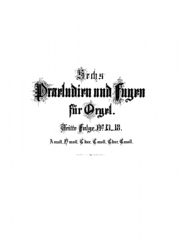 Bach - Prelude and Fugue in A minor, BWV 543 - Scores - Score