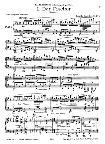 Horn - 3 Melodramas - Piano Score - Score