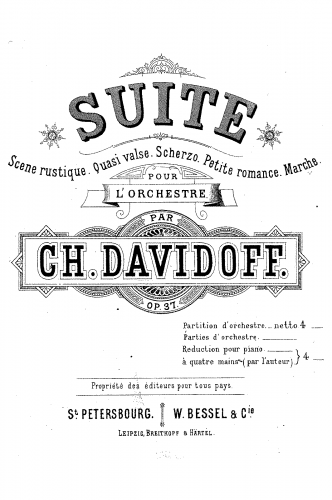 Davydov - Suite for Orchestra - Score