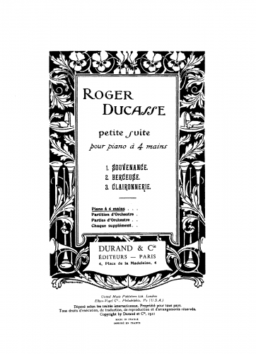 Roger-Ducasse - Petite suite - Score