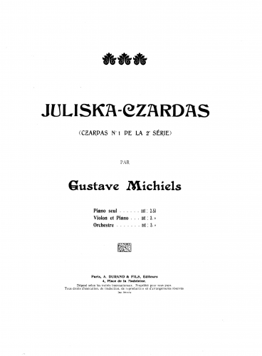 Michiels - Juliska-Czardas - Scores and Parts