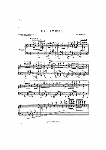 Kullak - La Gazelle, Op. 22 - Score