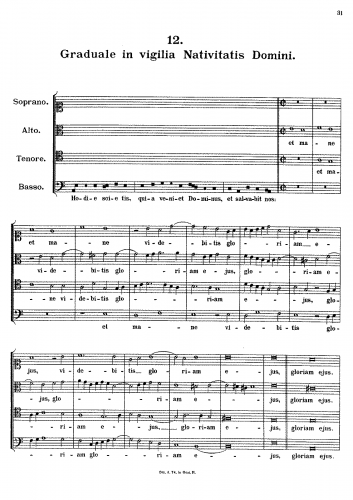 Fux - Et mane videbitis gloriam, K.142 - Score