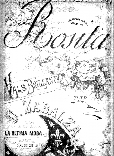 Zabalza - Rosita,Vals Brillante - Score