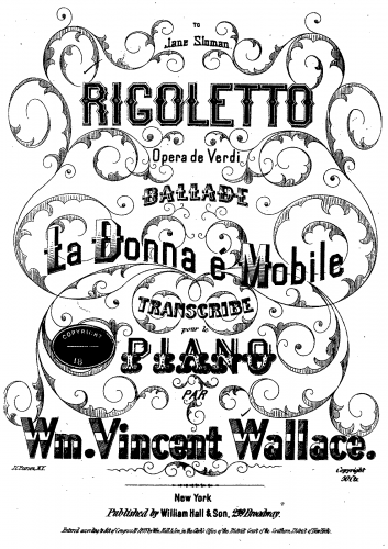 Wallace - Ballade de 'Rigoletto' - Score