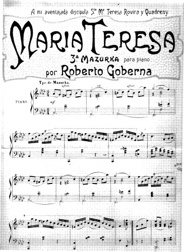 Goberna - Mazurca No. 3 - Score