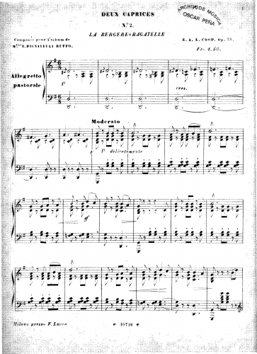 Coop - 2 Caprices, Op. 31 - Score